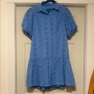 Donna Morgan Light Blue Eyelet Dress